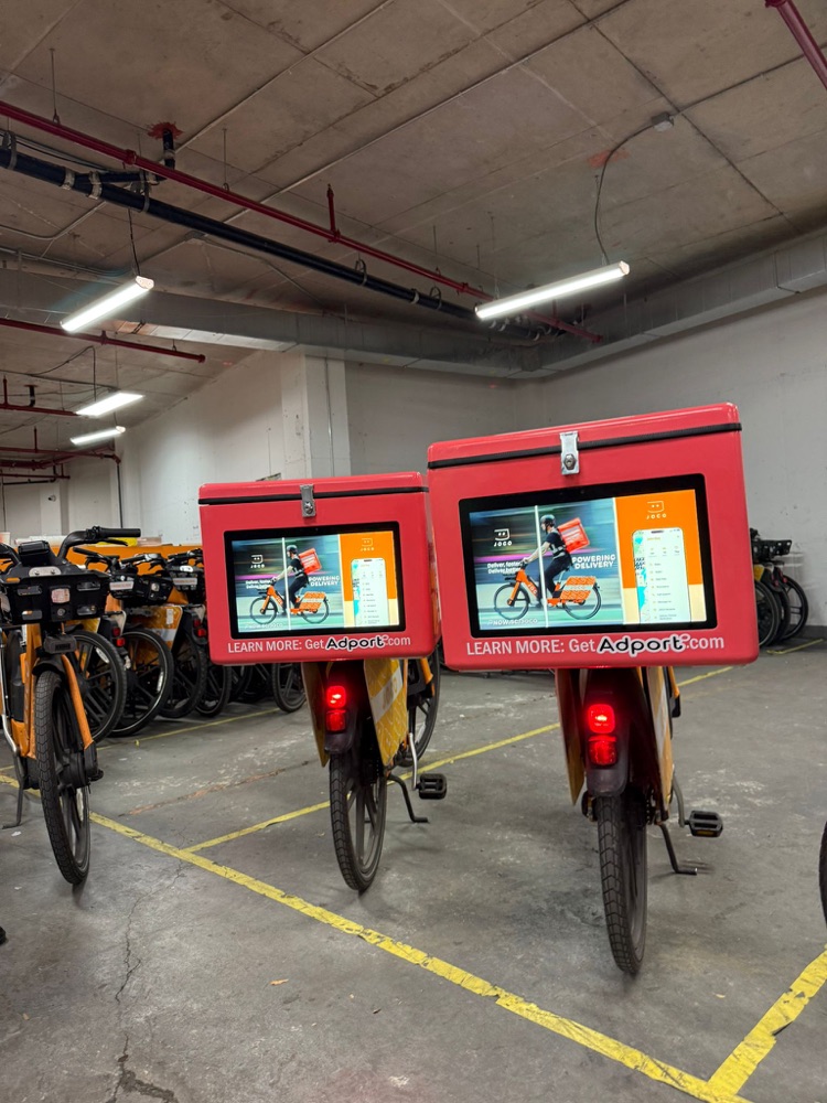 Adport units on the delivery fleet